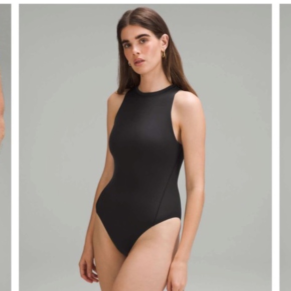 G2. Lululemon Wundermost Nulu High-Neck Sleeveless Bodysuit in Black - Size M - Picture 1 of 8